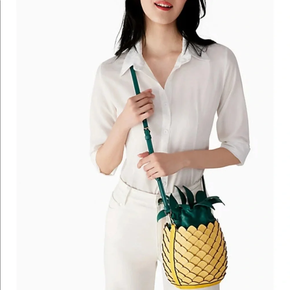 kate spade Yellow & Teal Pineapple Bucket Bag